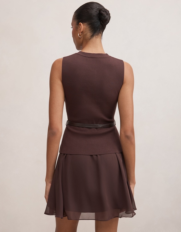 Forever New - Belle Woven Mix Mini Dress