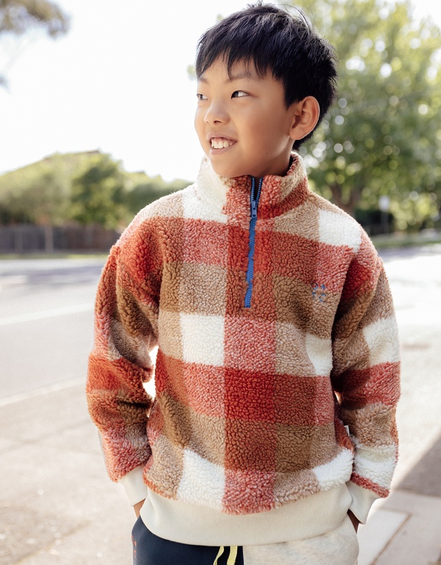 Olive & The Captain - Horizion Lined Zip Jumper