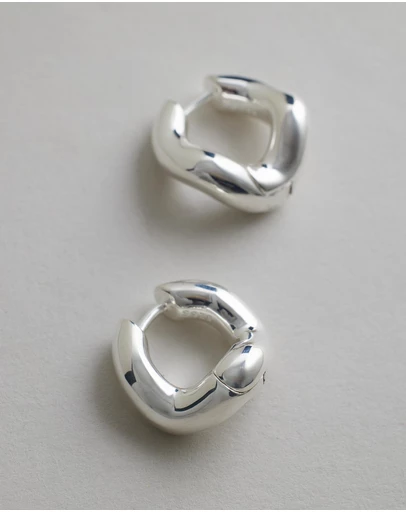SAINT VALENTINE - Wabi Sabi Mini Hoops - Silver