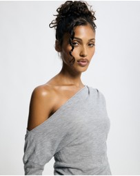 Lover - Medea Asymmetrical Wool Blend Top