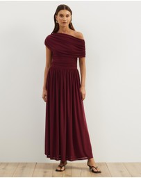 Atmos&Here - Winnie Off Shoulder Mesh Maxi Dress