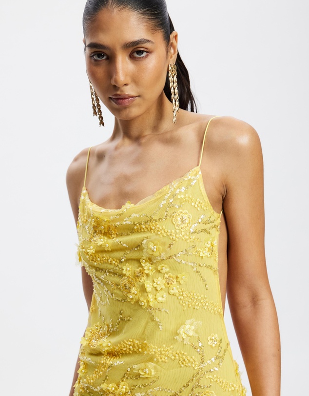 Jaded London - Beaded Mesh Mirage Dress
