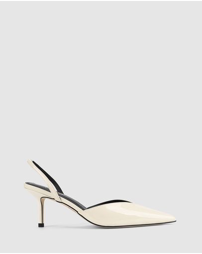 Chalk White Patent Leather