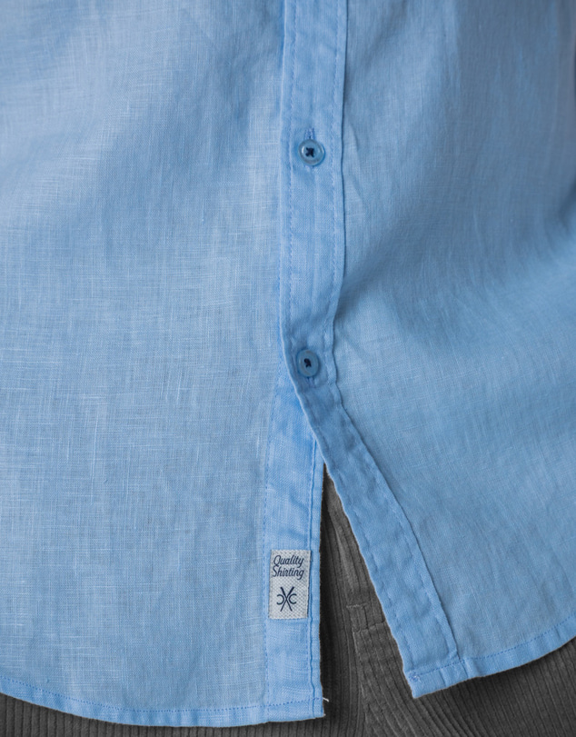 Coast Clothing - Short Sleeve Linen Shirt - Summer Blue