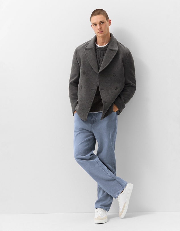 UNISON - Wool Blend Peacoat