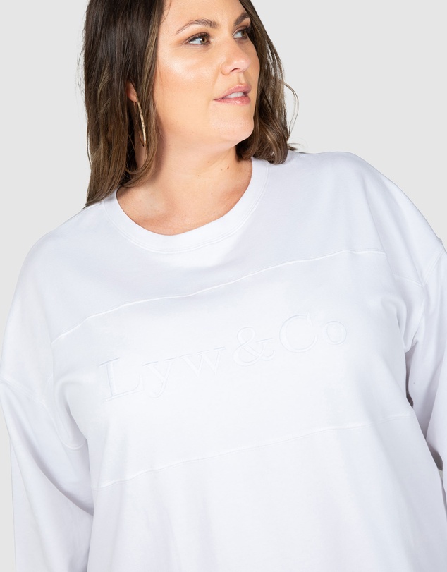 Love Your Wardrobe - LYW & Co Embroidered Sweat Top