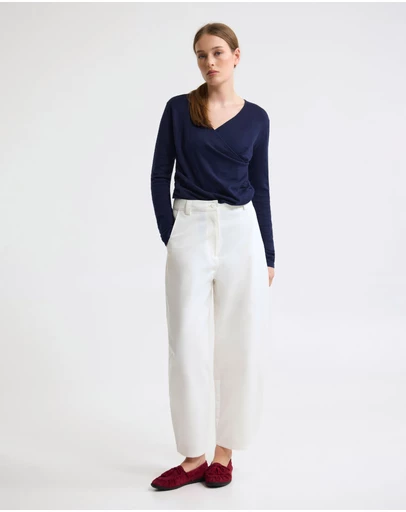 Oxford - Daria Wrap Front Knitted Top