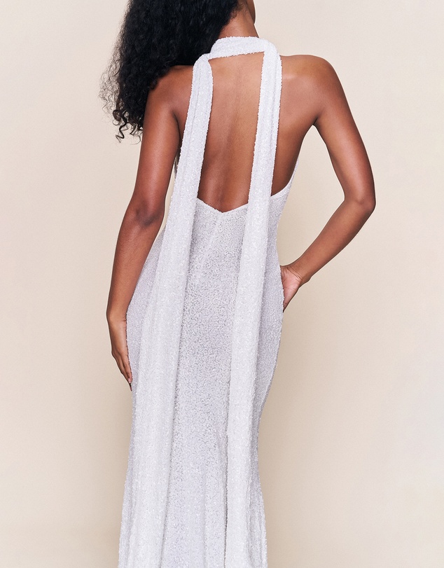 Guizio - Scarf Open Neck Dress