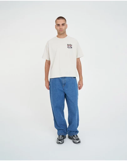 Huffer - Block Denim Jean/Rounder