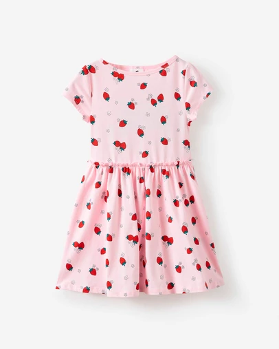 Cotton On Kids - Boat Neck Frill Short Sleeve Dress