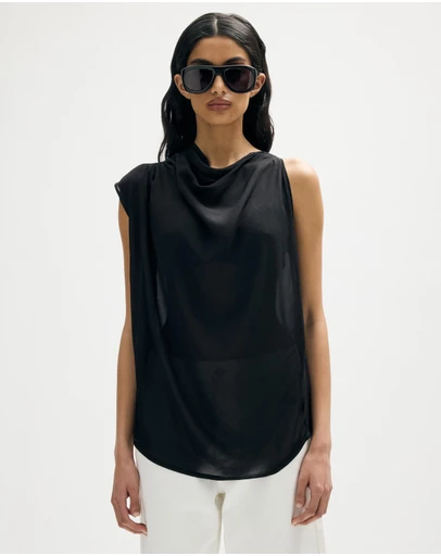 Minima Esenciales - Alix Sheer Relaxed Draped Top