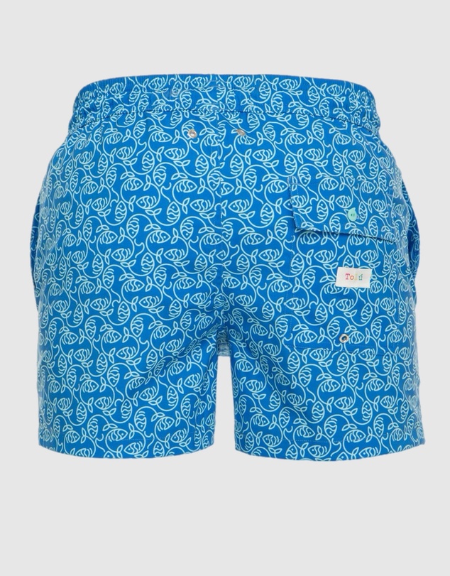Tolu Australia - Boardshorts with Pale Blue Fishes