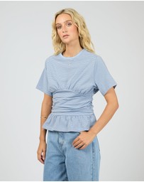 All About Eve - Tyler Stripe Tee Blue