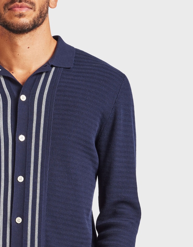 Academy Brand - Ross Stripe LS Polo