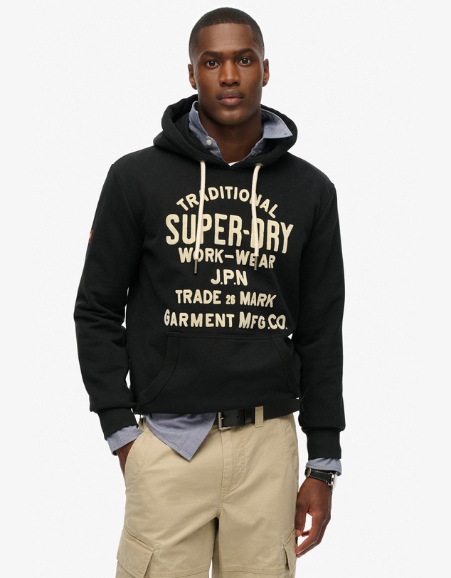 Superdry - Workwear Flock Graphic Hoodie
