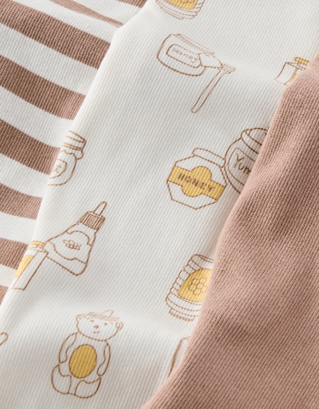 Cotton On Kids - The 3Pk Long Sleeve Zip Romper