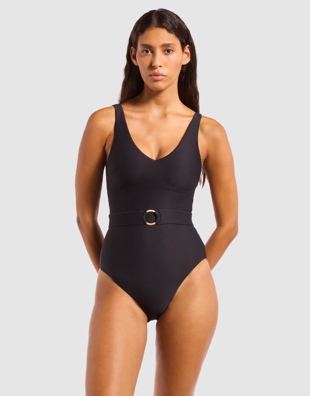 JETS - Jetset Lines V-Neck Belted One-Piece