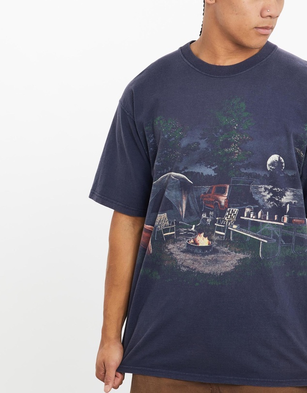 Vintage by The Real Deal - Pre Loved - Vintage 90s Camping Racoons Tee