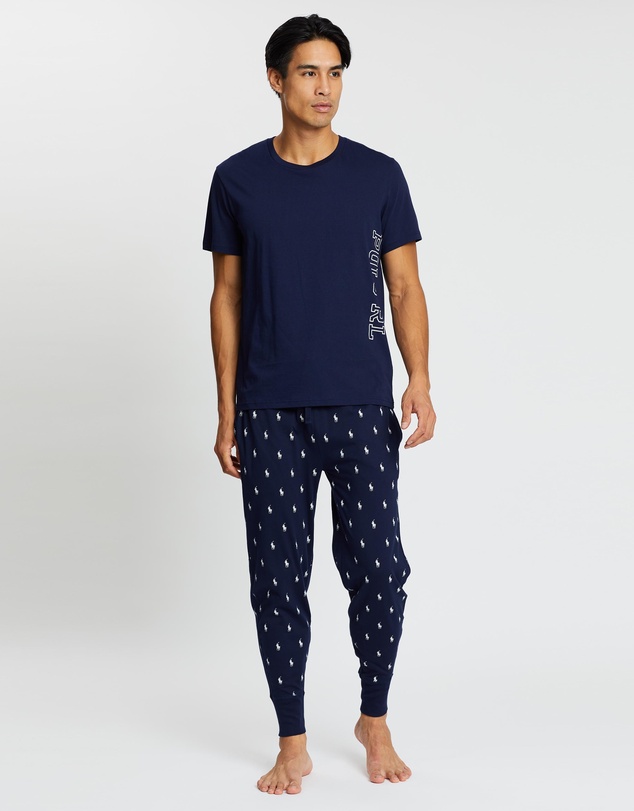 Polo Ralph Lauren - Allover Pony Cotton Jersey Sleep Jogger