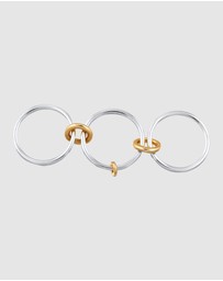 Elli Jewelry - Ring Trio Bicolor 925 Sterling Silver