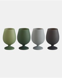 porter green - stemm silicone unbreakable wine glasses