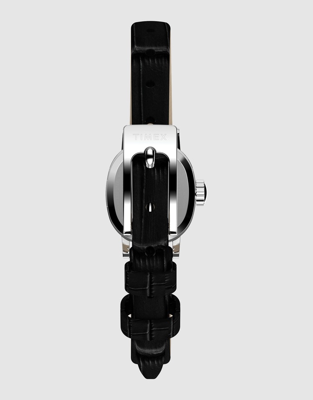 TIMEX - Cavatina® Mini 17mm Black Crocodile Leather Strap Watch