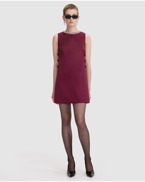 Self Portrait - Satin Cut Out Mini Dress