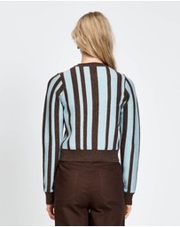 bul - Havu Cardigan Brown Stripe