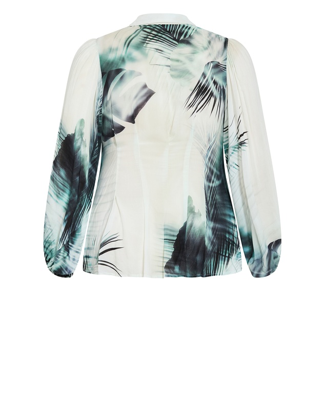City Chic - Piper Palm Print Shirt