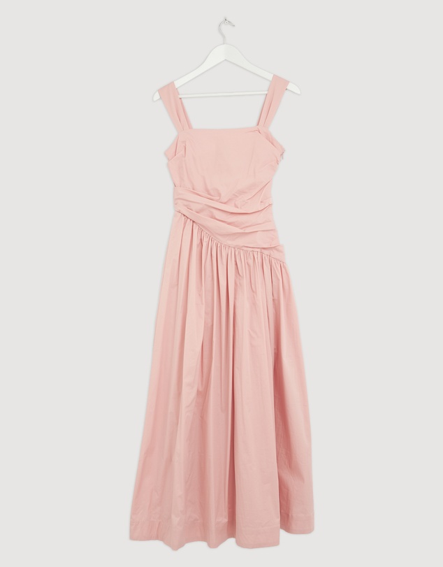 Revibe - Repaired AERE Kylara Ruched Midi Dress - AU 8