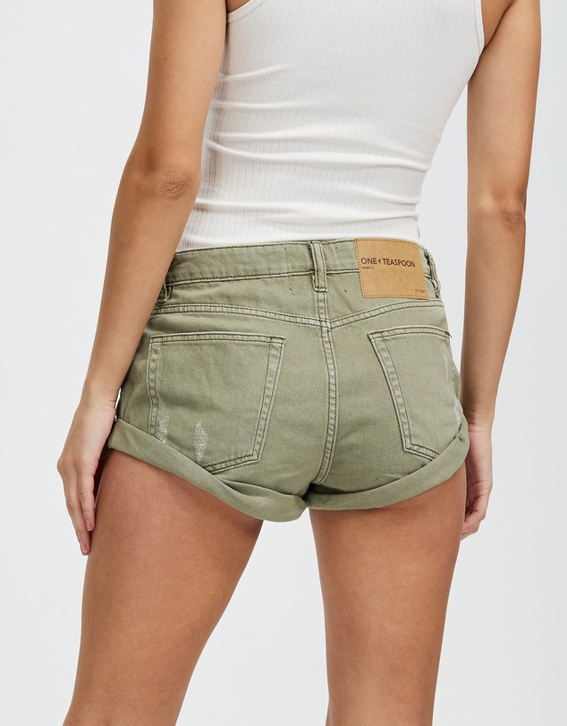 ONE TEASPOON - Bandit Low Waist Denim Shorts