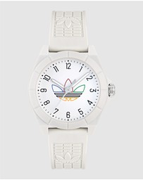adidas Originals - Project Four 41mm White Dial and Resin Strap Analogue Watch