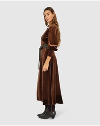 Belle & Bloom - Current Mood Velvet Wrap Dress