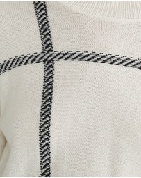 Oxford - Peggy Graphic Crew Neck Knit Top