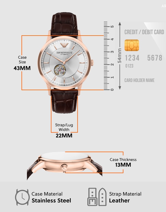 Emporio Armani - Brown Analogue Watch