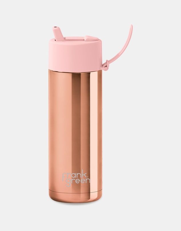 Frank Green - 20oz Ceramic Reusable Bottle with Flip Straw Lid Blushed
