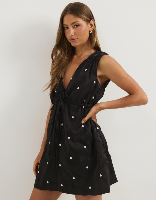 Atmos&Here - Hanna Polka Dot Organza Mini Dress