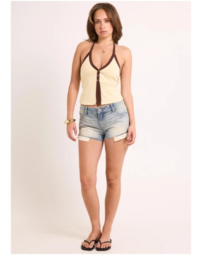 Insight - Presley Low Slashed Denim Shorts