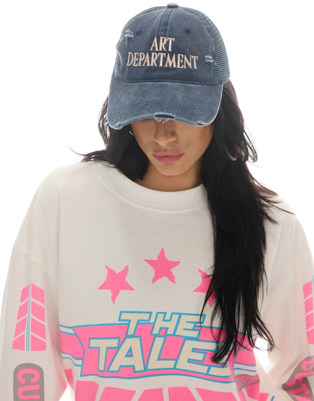 THE TALES - Destroyed Art Department Blue Trucker Cap