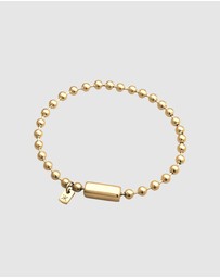 Kuzzoi - ICONIC EXCLUSIVE - Bracelet Male Ball 925 Sterling Silver Gold Plated