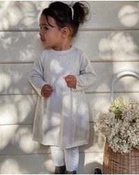 Purebaby - Embroidered Cashmere Dress - Kids-Babies