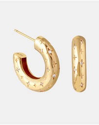 Astrid & Miyu - Cosmic Star Dome 18Ct Hoops