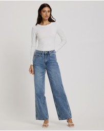 Atmos&Here - Charlize Wide Leg Jeans