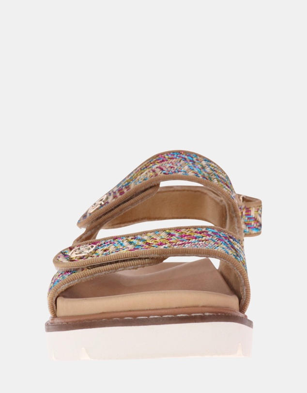 Mia Vita - Dakota Slingback Sandal - Multi Raffia