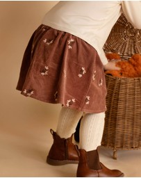 Fox & Finch - Wild Garden Embroidered Skirt with Shorts - Babies