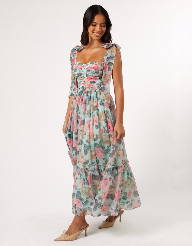 Petal & Pup - Floret Midi Dress - Blue Multi