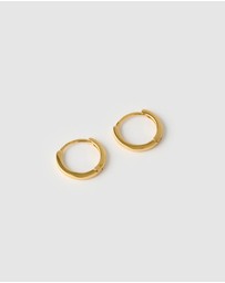 Izoa - Medium Solid Huggie Earrings