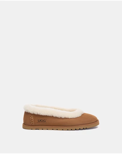 EVERAU - Australian Shepherd Ugg Milea Cow Suede Upper Loafer Oxfords Flats