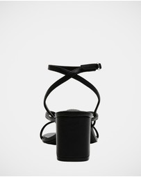 Steve Madden - Ansel Black Leather Heels