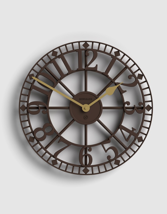 Newgate - Newgate Warehouse Wall Clock-Mocha Brown